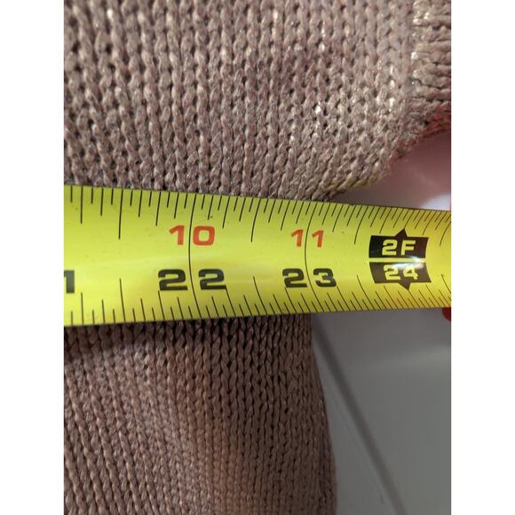 Retrology Pink Oversized Womens's Sweater with Gold Accents, Size Large - Picture 6 of 8